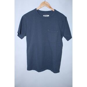 Freenote Cloth Men's Small Dark Blue Crew Neck Pocket T-Shirt Made In USA